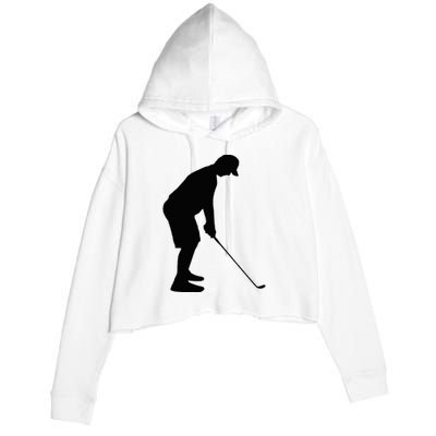 GolfAHolic Funny Golf Golf Lover Outfit Gifts Crop Fleece Hoodie