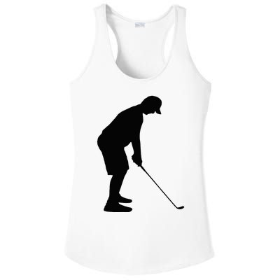 GolfAHolic Funny Golf Golf Lover Outfit Gifts Ladies PosiCharge Competitor Racerback Tank