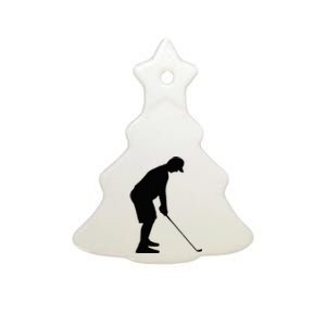 GolfAHolic Funny Golf Golf Lover Outfit Gifts Ceramic Tree Ornament