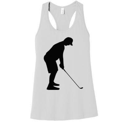 GolfAHolic Funny Golf Golf Lover Outfit Gifts Women's Racerback Tank