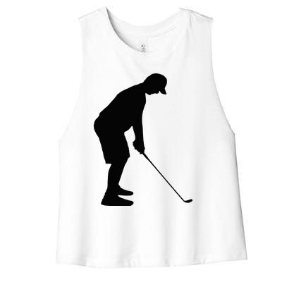 GolfAHolic Funny Golf Golf Lover Outfit Gifts Women's Racerback Cropped Tank