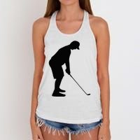 GolfAHolic Funny Golf Golf Lover Outfit Gifts Women's Knotted Racerback Tank