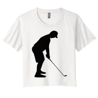 GolfAHolic Funny Golf Golf Lover Outfit Gifts Women's Crop Top Tee