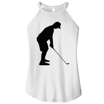 GolfAHolic Funny Golf Golf Lover Outfit Gifts Women's Perfect Tri Rocker Tank