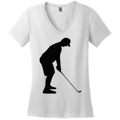 GolfAHolic Funny Golf Golf Lover Outfit Gifts Women's V-Neck T-Shirt