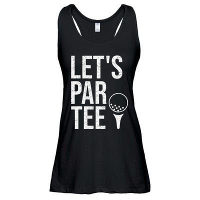 Gift for Golfer and Golf Lover Let's ParTee Funny Golfing Ladies Essential Flowy Tank