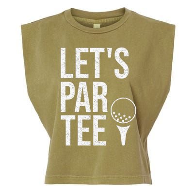 Gift for Golfer and Golf Lover Let's ParTee Funny Golfing Garment-Dyed Women's Muscle Tee