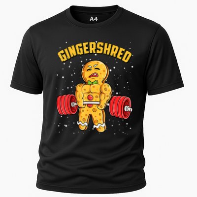 Gingershred Funny Gingerbread Gym Bodybuilding Christmas Performance Shirt