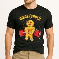 Gingershred Funny Gingerbread Gym Bodybuilding Christmas Cooling Performance Crew T-Shirt