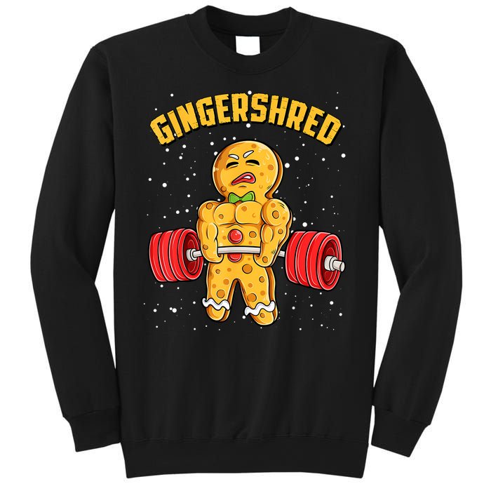 Gingershred Funny Gingerbread Gym Bodybuilding Christmas Sweatshirt