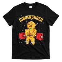 Gingershred Funny Gingerbread Gym Bodybuilding Christmas T-Shirt