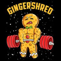 Gingershred Funny Gingerbread Gym Bodybuilding Christmas T-Shirt