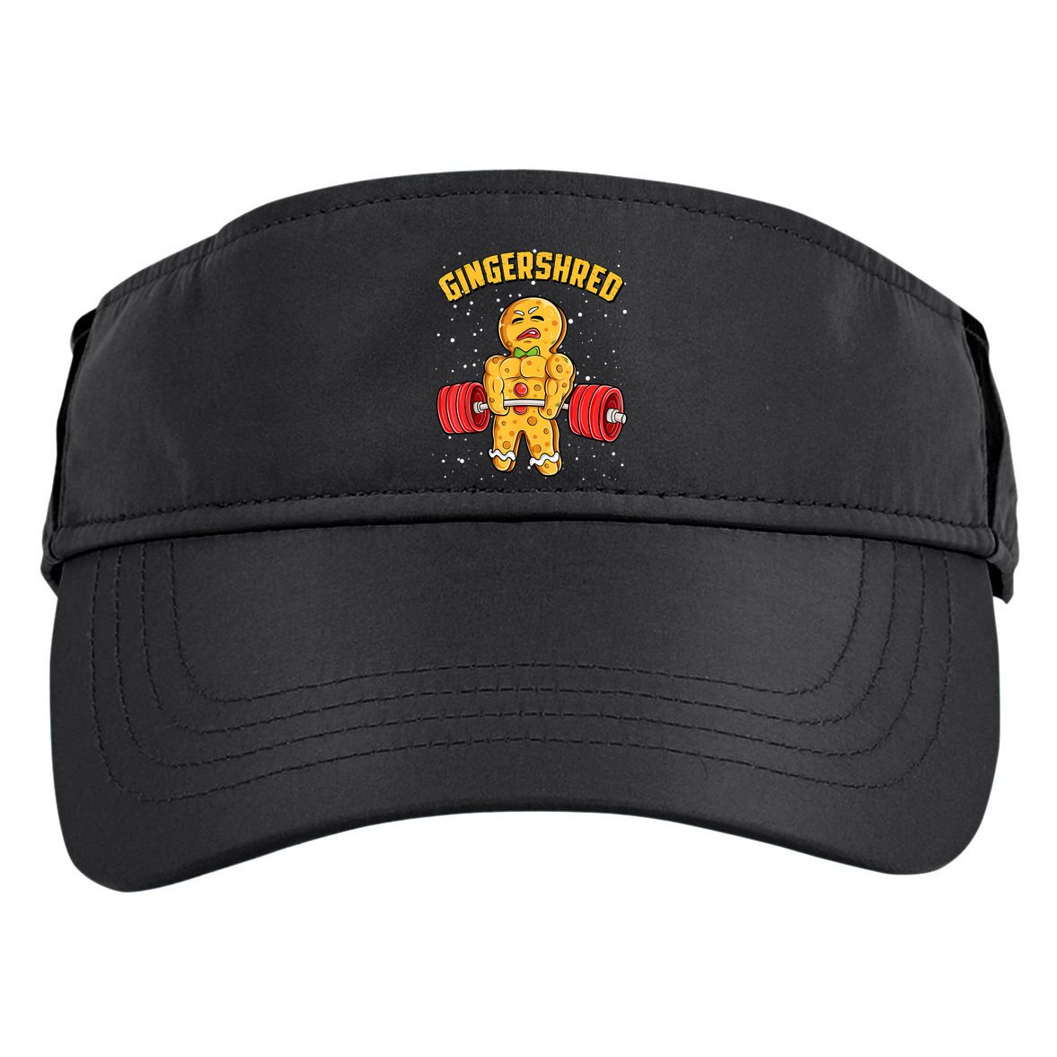 Gingershred Funny Gingerbread Gym Bodybuilding Christmas Adult Drive Performance Visor