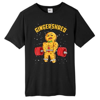 Gingershred Funny Gingerbread Gym Bodybuilding Christmas Tall Fusion ChromaSoft Performance T-Shirt