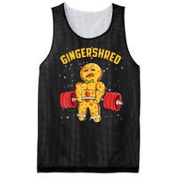 Gingershred Funny Gingerbread Gym Bodybuilding Christmas Mesh Reversible Basketball Jersey Tank