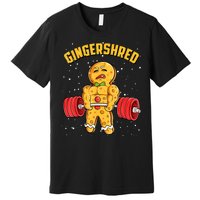 Gingershred Funny Gingerbread Gym Bodybuilding Christmas Premium T-Shirt