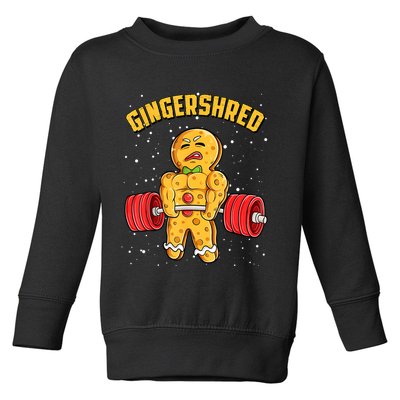 Gingershred Funny Gingerbread Gym Bodybuilding Christmas Toddler Sweatshirt