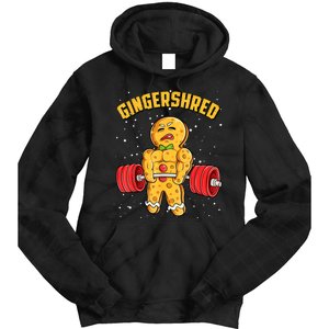 Gingershred Funny Gingerbread Gym Bodybuilding Christmas Tie Dye Hoodie