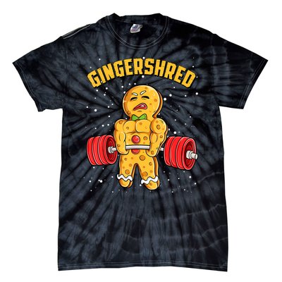 Gingershred Funny Gingerbread Gym Bodybuilding Christmas Tie-Dye T-Shirt