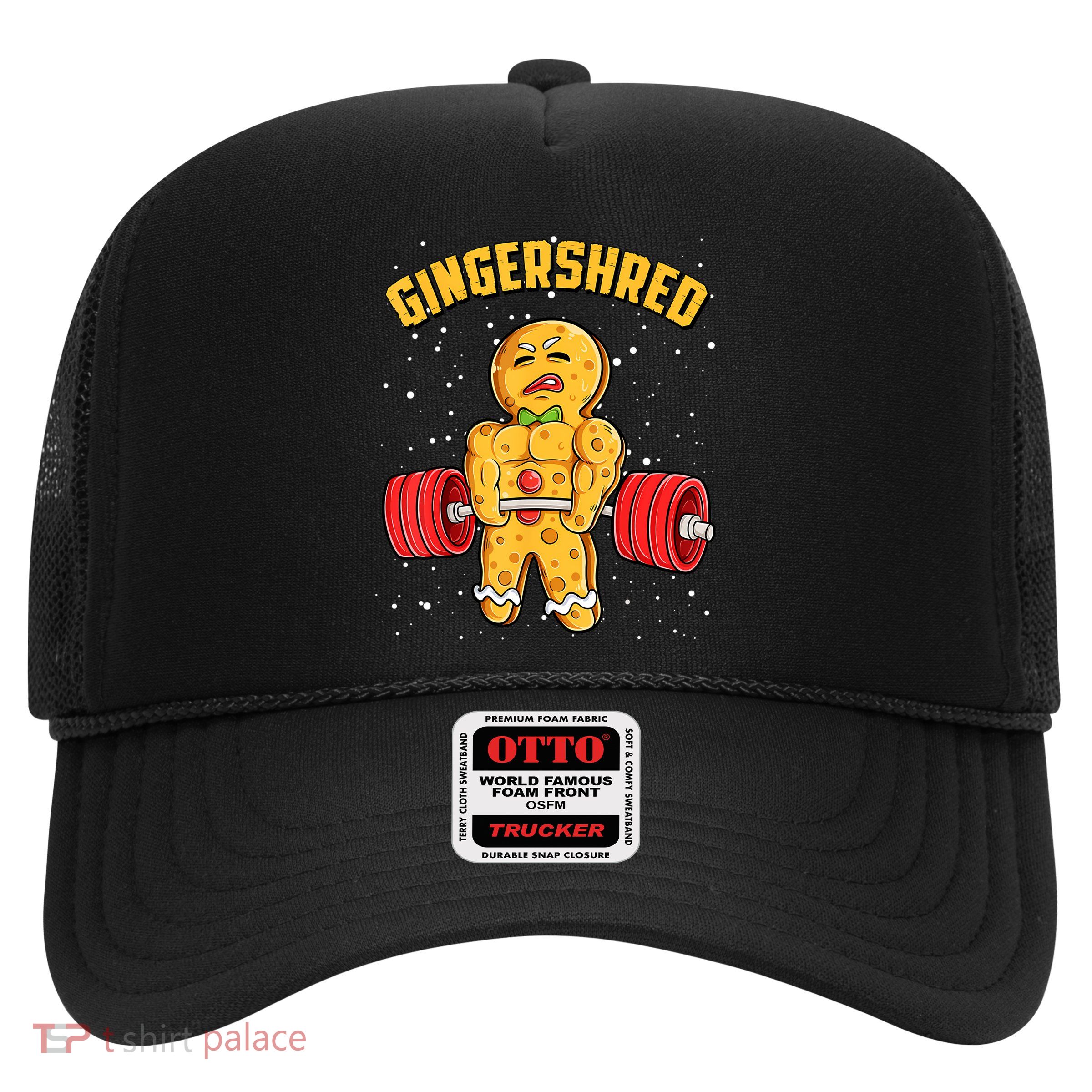 Gingershred Funny Gingerbread Gym Bodybuilding Christmas Trucker Hat