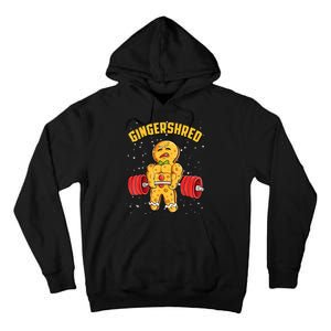 Gingershred Funny Gingerbread Gym Bodybuilding Christmas Tall Hoodie