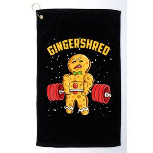 Gingershred Funny Gingerbread Gym Bodybuilding Christmas Platinum Collection Golf Towel