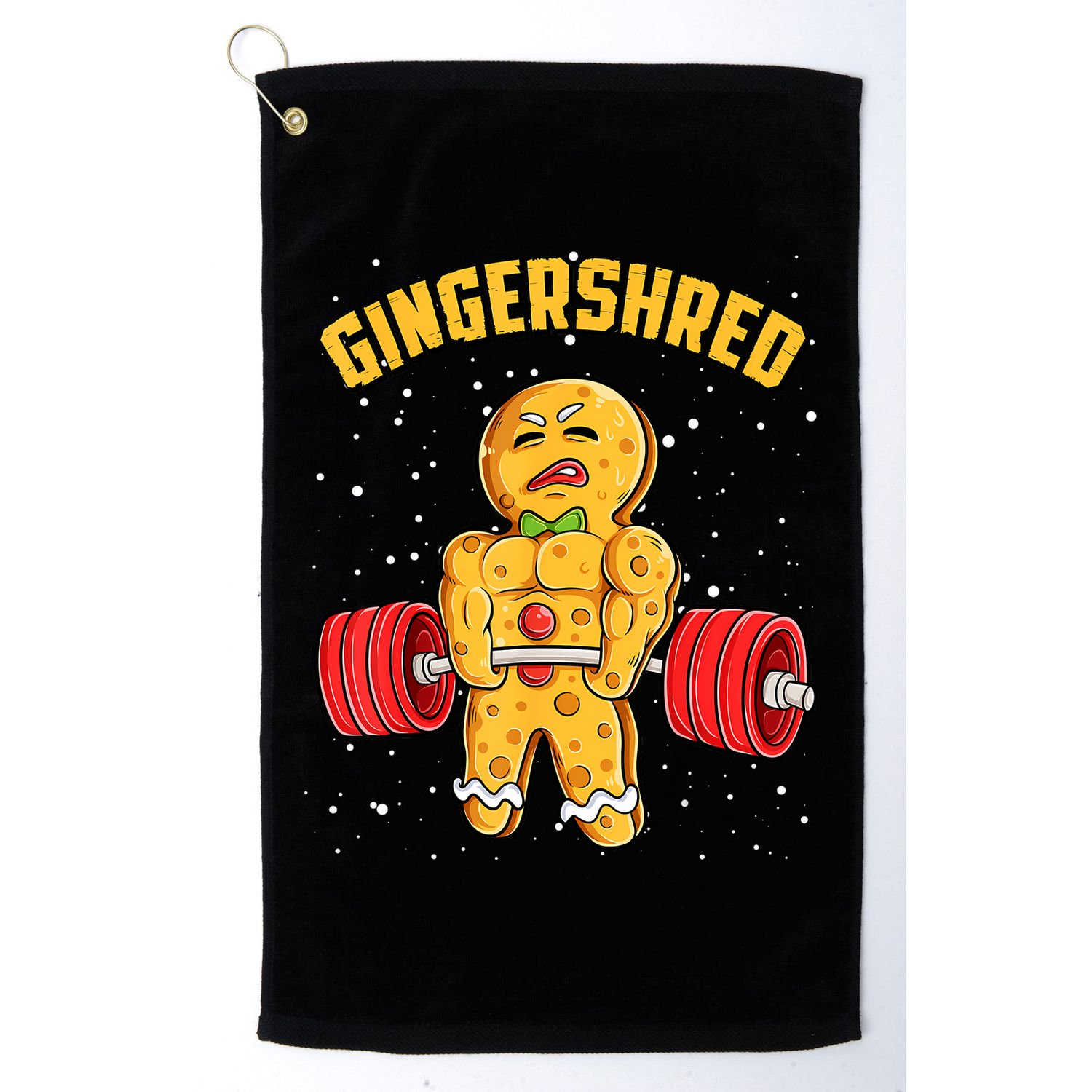 Gingershred Funny Gingerbread Gym Bodybuilding Christmas Golf Towel