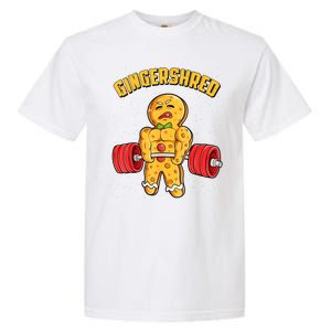 Gingershred Funny Gingerbread Gym Bodybuilding Christmas Garment-Dyed Heavyweight T-Shirt