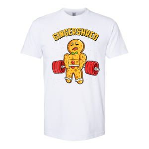 Gingershred Funny Gingerbread Gym Bodybuilding Christmas Softstyle CVC T-Shirt