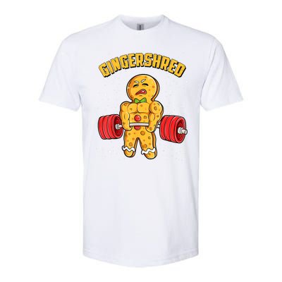 Gingershred Funny Gingerbread Gym Bodybuilding Christmas Softstyle CVC T-Shirt