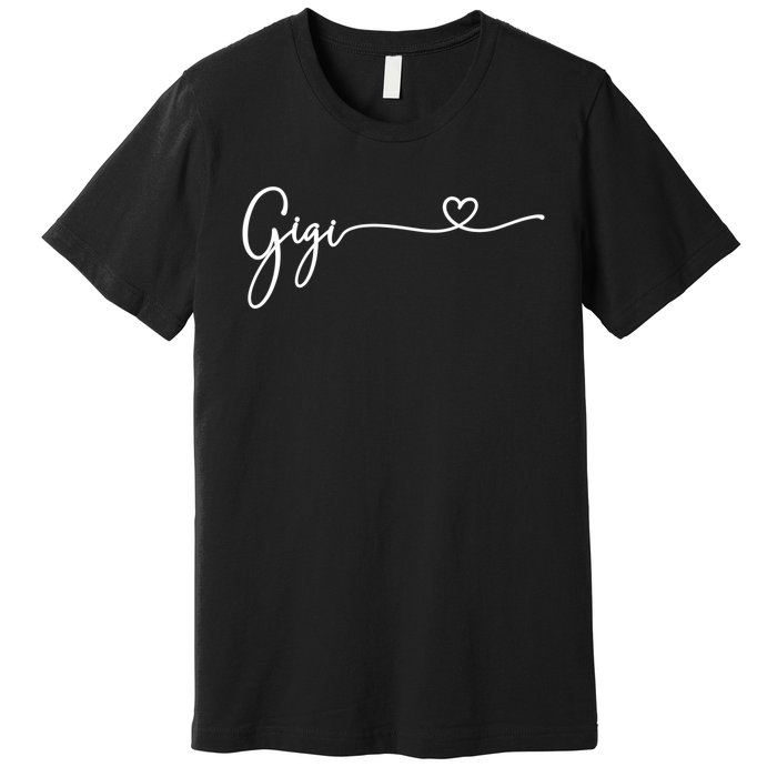 Gigi For Grandma Women Christmas Mother's Day Birthday Gift Premium T-Shirt