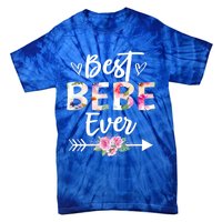 Grandma Funny Gift Best Bebe Ever Mothers Day Flower Gift Tie-Dye T-Shirt