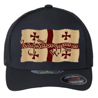 Georgian Flag Gift Republic Of Georgia Flag Flexfit Unipanel Trucker Cap