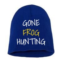 Gone Frog Hunting Gift Short Acrylic Beanie