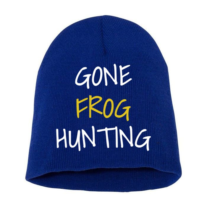 Gone Frog Hunting Gift Short Acrylic Beanie