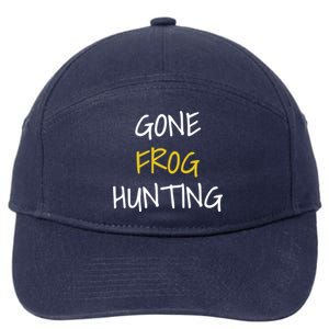 Gone Frog Hunting Gift 7-Panel Snapback Hat