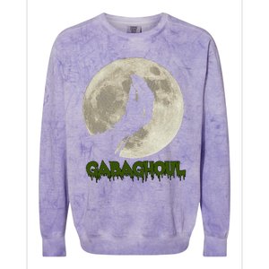 Gabaghoul Funny Hand Moon Halloween Colorblast Crewneck Sweatshirt