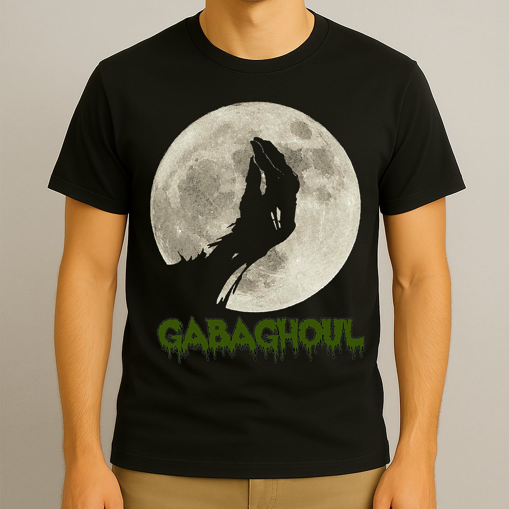 Gabaghoul Funny Hand Moon Halloween T-Shirt