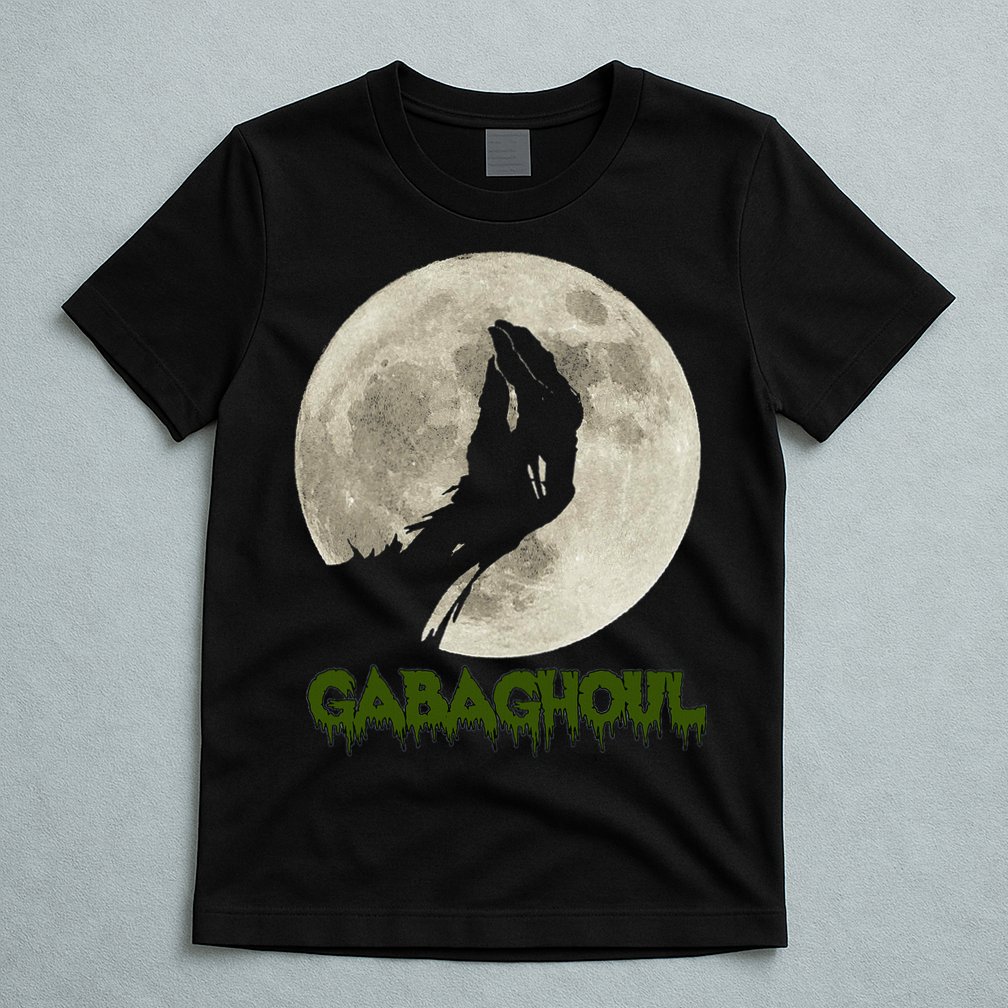 Gabaghoul Funny Hand Moon Halloween T-Shirt