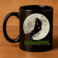 Gabaghoul Funny Hand Moon Halloween 11oz C Handle Ceramic Mug