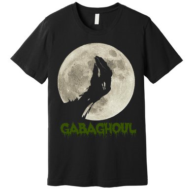 Gabaghoul Funny Hand Moon Halloween Premium T-Shirt