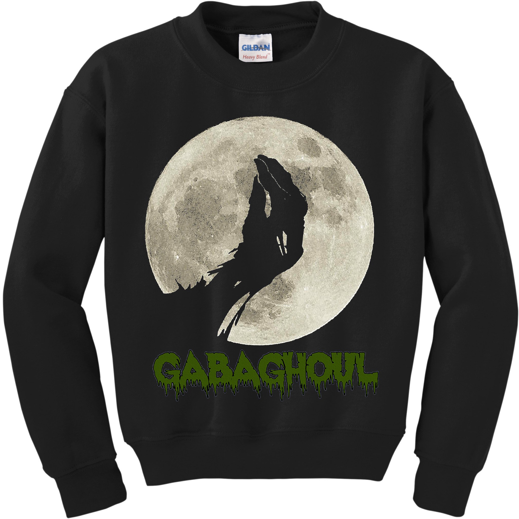 Gabaghoul Funny Hand Moon Halloween Kids Sweatshirt