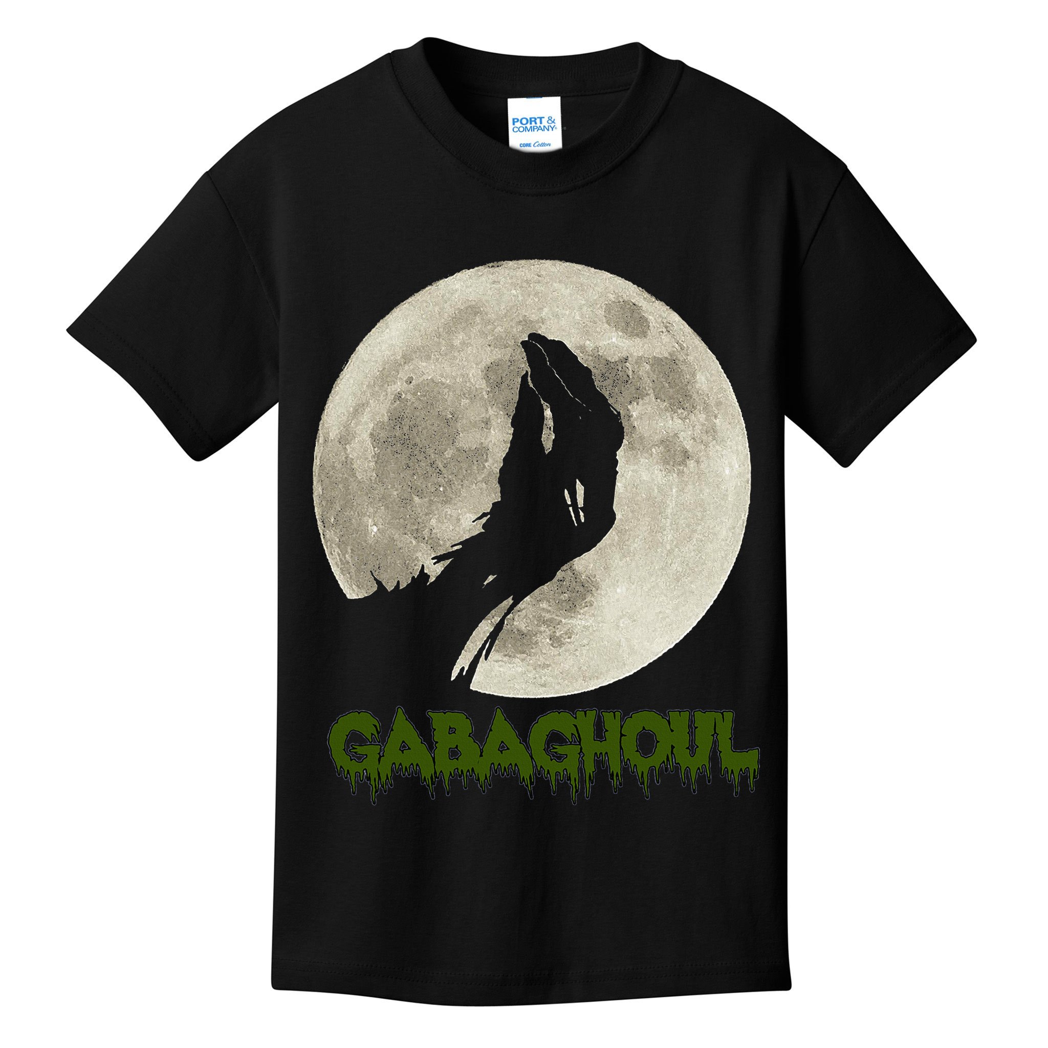 Gabaghoul Funny Hand Moon Halloween Kids T-Shirt