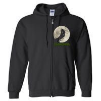 Gabaghoul Funny Hand Moon Halloween Full Zip Hoodie