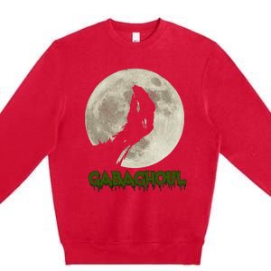 Gabaghoul Funny Hand Moon Halloween Premium Crewneck Sweatshirt