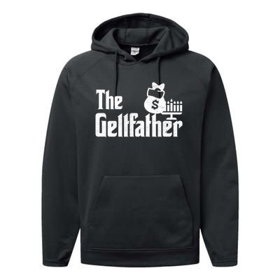 Gelt Father Hanukkah Dreidel Game Jewish Dad Performance Fleece Hoodie