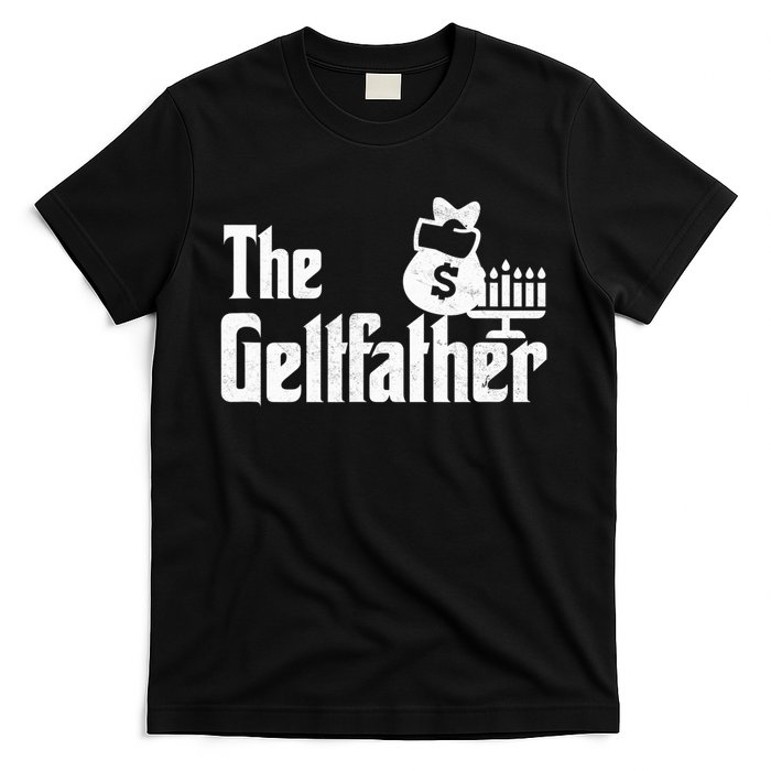 Gelt Father Hanukkah Dreidel Game Jewish Dad T-Shirt