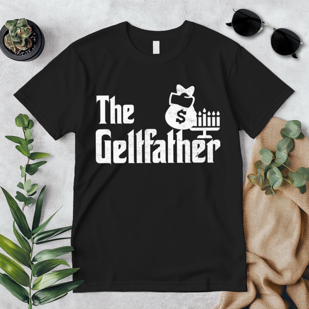 Gelt Father Hanukkah Dreidel Game Jewish Dad Premium T-Shirt