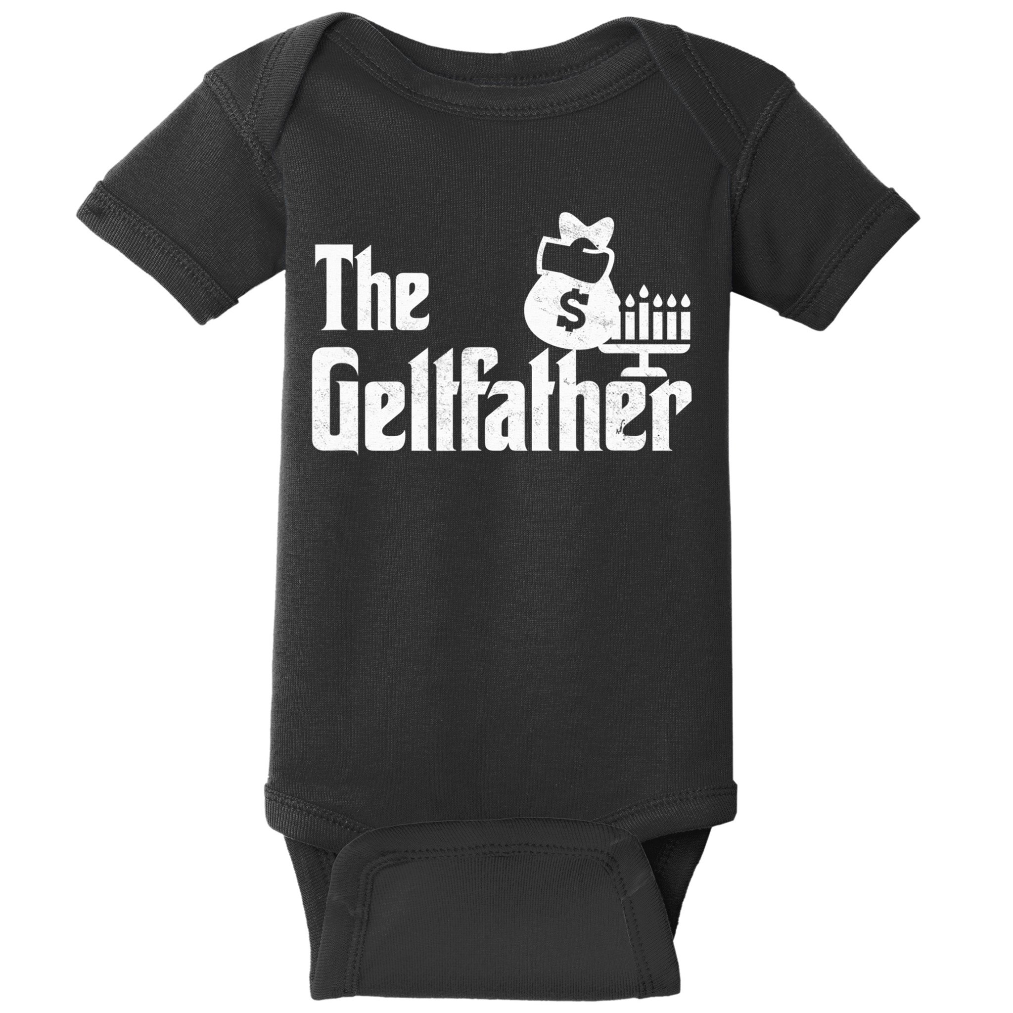 Gelt Father Hanukkah Dreidel Game Jewish Dad Baby Bodysuit