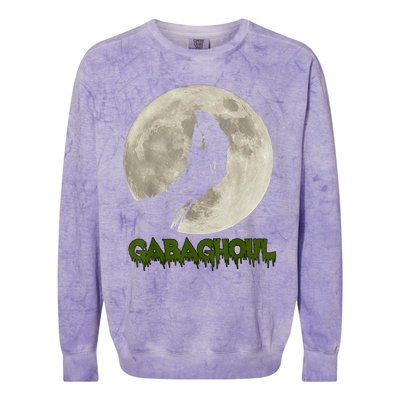 Gabaghoul Funny Hand Moon Halloween Colorblast Crewneck Sweatshirt